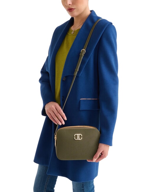 SKYE Sacoche pour appareil photo &agrave; double fermeture &eacute;clair vert mousse - Sacs pour Femme