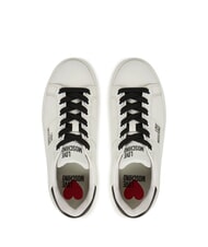 LOVE MOSCHINO ECLIPSE50 Baskets en cuir blanc noir - Chaussures Femme - 4