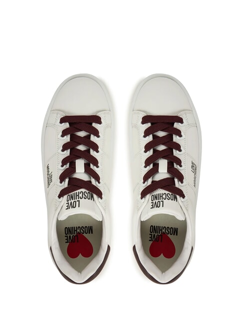 ECLIPSE50 Baskets en cuir blanc/bordeaux - Chaussures Femme