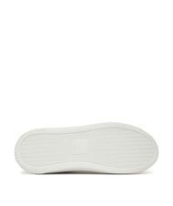 LOVE MOSCHINO ECLIPSE50 Baskets en cuir blanc/bordeaux - Chaussures Femme - 5