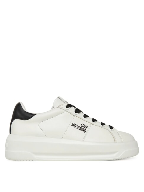 ECLIPSE50 Baskets en cuir blanc noir - Chaussures Femme