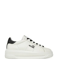LOVE MOSCHINO ECLIPSE50 Baskets en cuir blanc noir - Chaussures Femme - 2