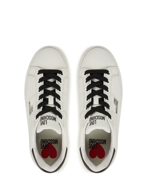 ECLIPSE50 Baskets en cuir blanc noir - Chaussures Femme