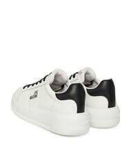 LOVE MOSCHINO ECLIPSE50 Baskets en cuir blanc noir - Chaussures Femme - 3