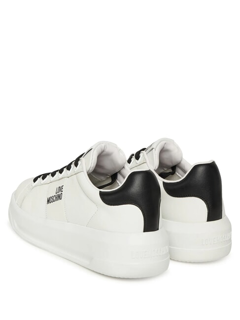 ECLIPSE50 Baskets en cuir blanc noir - Chaussures Femme