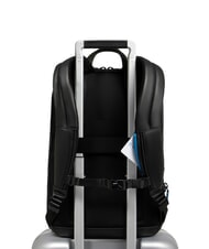 PIQUADRO URBAN Sac à dos en cuir pour ordinateur portable 15,6 pouces gris noir - Sacs à dos pour ordinateur portable - 4