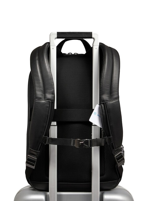 URBAN Sac à dos en cuir pour ordinateur portable 15,6 pouces Noir - Sacs à dos pour ordinateur portable