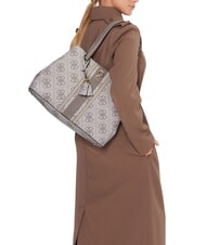 GUESS ERENIA Sac à bandoulière logo taupe foncé - Sacs pour Femme - 5