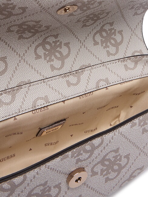 ERENIA Sac bandoulière convertible logo taupe foncé - Sacs pour Femme