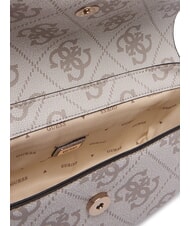 GUESS ERENIA Sac bandoulière convertible logo taupe foncé - Sacs pour Femme - 4