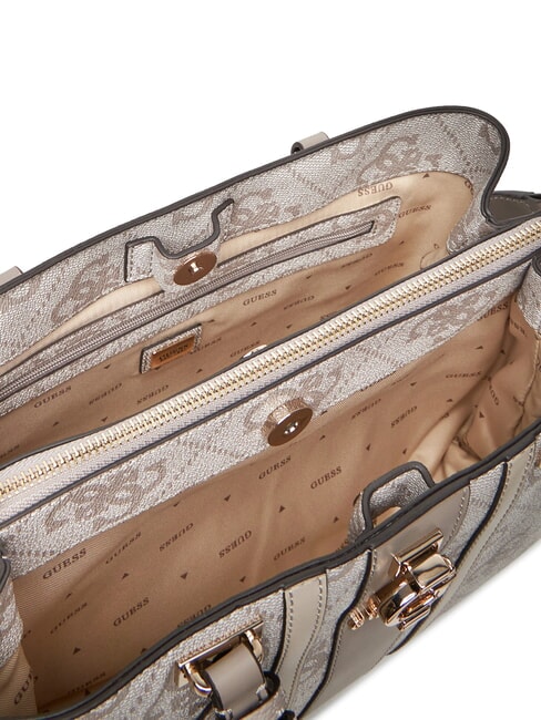 ERENIA Sac à main avec bandoulière logo taupe foncé - Sacs pour Femme