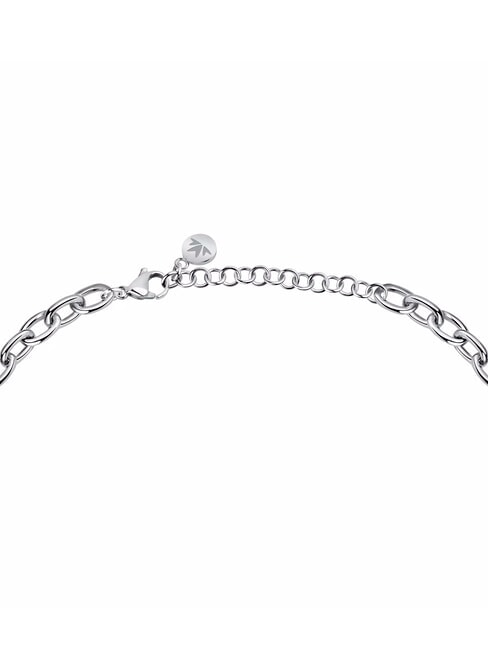 INCONTRI Collier avec coeur et cristaux ACIER - Colliers