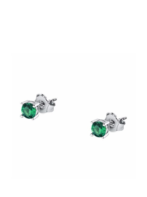 TESORI  Boucles d'oreilles en argent vert - Boucles d'oreilles