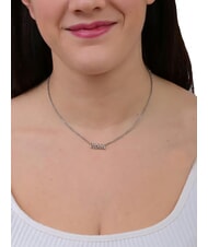 ALVIERO MARTINI PRIMA CLASSE MONTENAPO Collier en argent avec logo acier - Colliers - 3