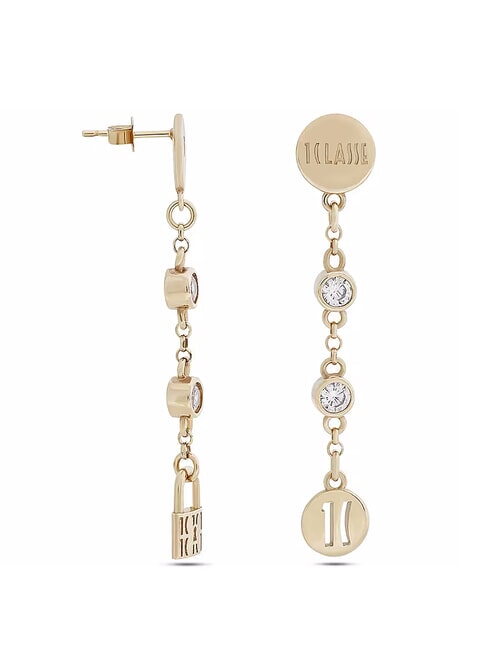 RAMBLA Boucles d'oreilles longues en argent or - Boucles d'oreilles