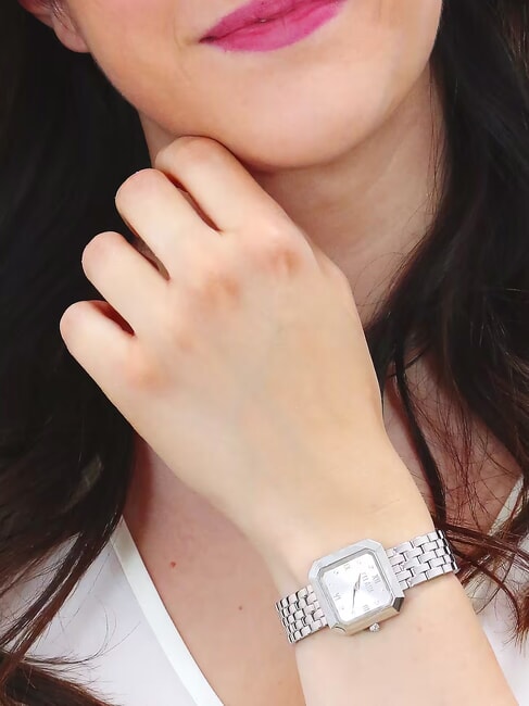 CORFU Montre en acier avec affichage de l'heure uniquement acier - Montres