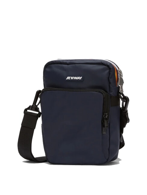 ERLOY Sac en nylon avec poche profondeur bleue - Sacs en Bandouli&egrave;res pour Homme