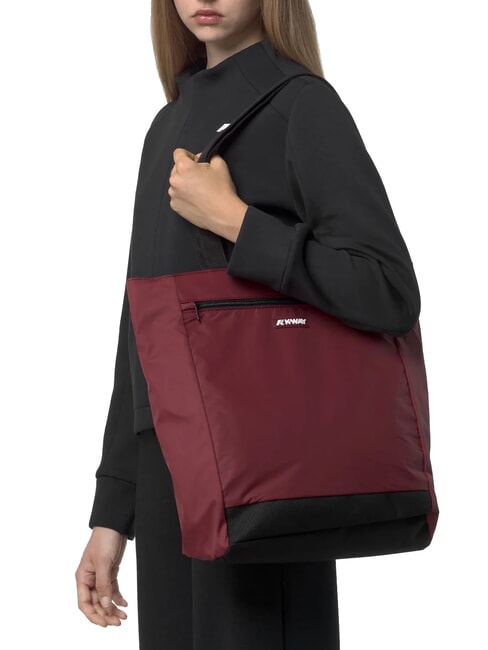 ELLIANT Sac de courses avec poche syrah rouge - Sacs pour Femme