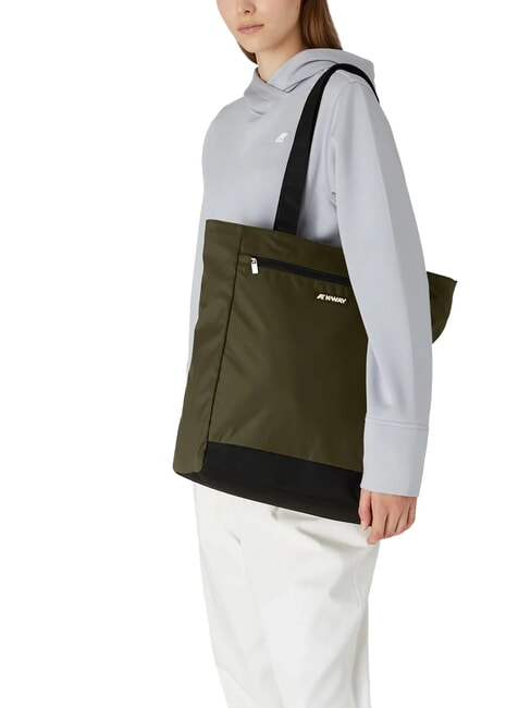 ELLIANT Sac de courses avec poche vert noirâtre - Sacs pour Femme