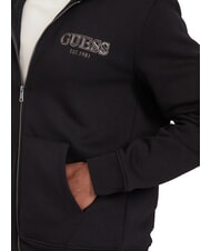GUESS ZIP BASIC Sweat &agrave; capuche enti&egrave;rement zipp&eacute; jetbla - Pulls molletonn&eacute;s - 3