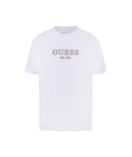 GUESS EMBROIDERY T-shirt en coton blanc pur - T-shirt - 4