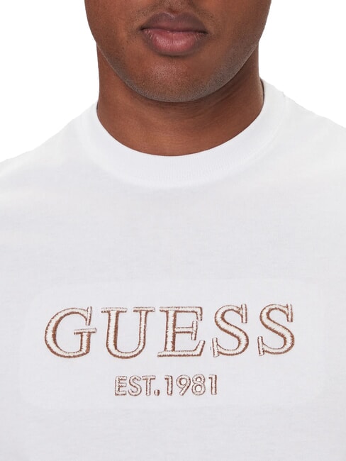 EMBROIDERY T-shirt en coton blanc pur - T-shirt