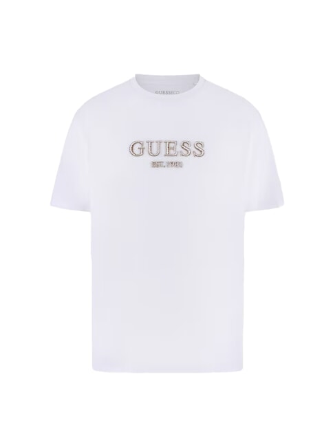 EMBROIDERY T-shirt en coton blanc pur - T-shirt