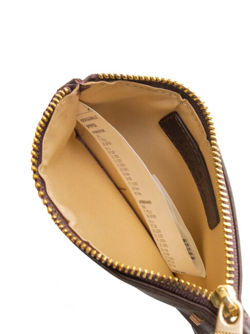 EDA Porte-cartes plat en cuir avec zip élaguer - Portefeuilles Femme