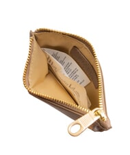 BIASIA EDA Porte-cartes plat en cuir avec zip taupe - Portefeuilles Femme - 3