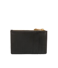 BIASIA EDA Porte-cartes plat en cuir avec zip noir - Portefeuilles Femme - 2