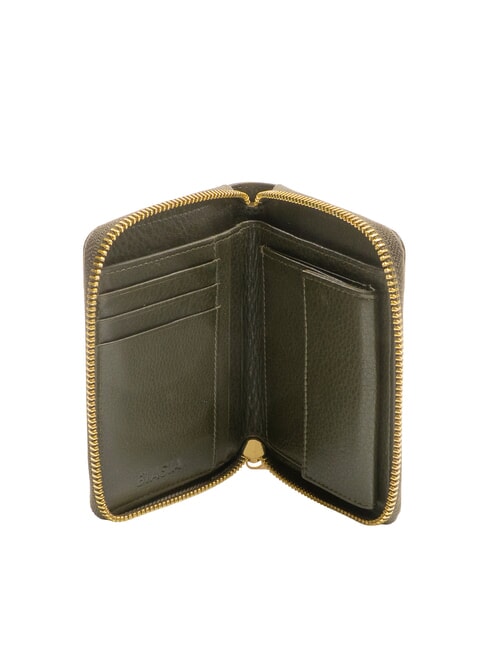 EDA Portefeuille en cuir à fermeture éclair de taille moyenne mousse - Portefeuilles Femme