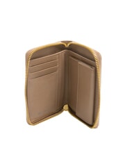 BIASIA EDA Portefeuille en cuir à fermeture éclair de taille moyenne taupe - Portefeuilles Femme - 2
