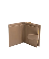 BIASIA EDA Portefeuille compact en cuir taupe - Portefeuilles Femme - 2