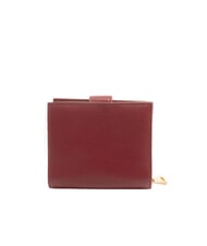 BIASIA EDA Portefeuille compact en cuir Bourgogne - Portefeuilles Femme - 4