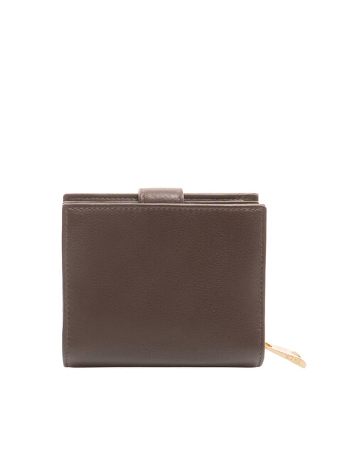 EDA Portefeuille compact en cuir sombre - Portefeuilles Femme