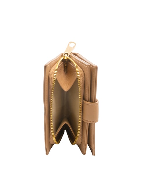 EDA Portefeuille compact en cuir chameau - Portefeuilles Femme