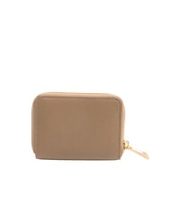 BIASIA EDA Petit portefeuille en cuir zippé taupe - Portefeuilles Femme - 3