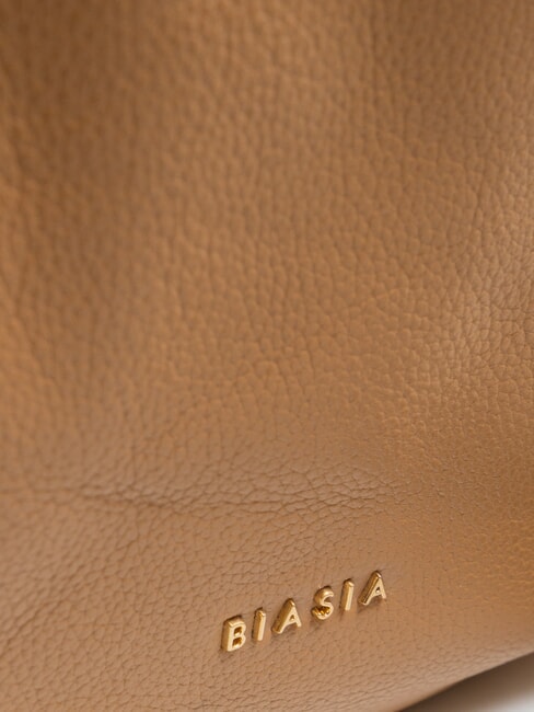 WEAVE Sac shopping en cuir avec bandoulière chameau - Sacs pour Femme