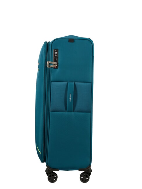 BASE BREEZE Grand chariot extensible petrolblue - Valises Semi-rigides