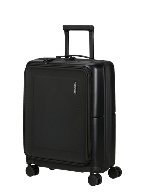 DASHPOP Valise à roulettes extensible pour bagages à main vrai noir - Valises cabine