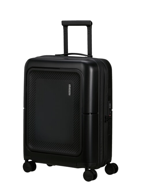 DASHPOP Valise à roulettes extensible pour bagages à main vrai noir - Valises cabine