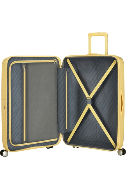 Valise Ligne SOUNDBOX. taille grande. extensible jaune pastel - Valises Rigides
