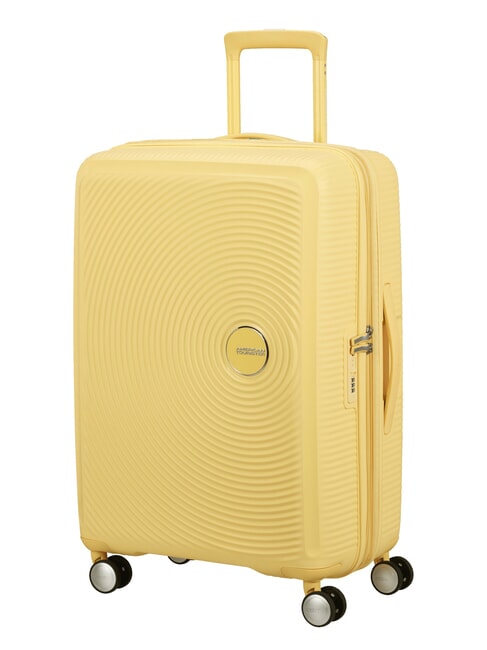 SOUNDBOX SPINNER Chariot moyen, extensible jaune pastel - Valises Rigides