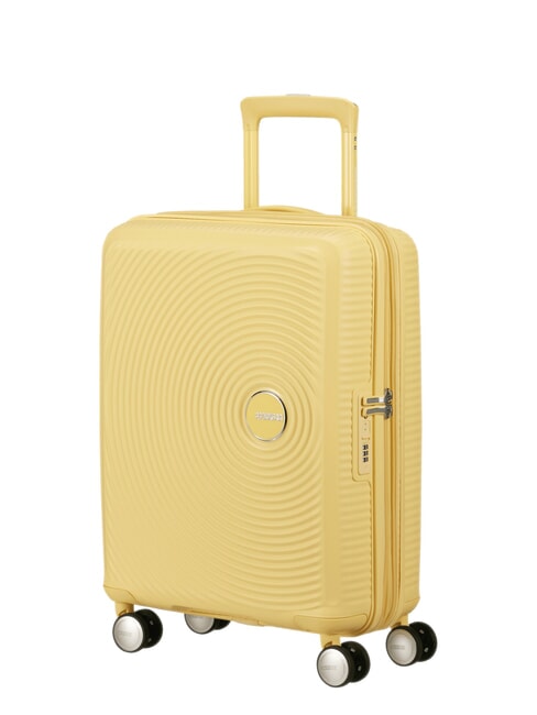 Valise Ligne SOUNDBOX, valise cabine, extensible jaune pastel - Valises cabine