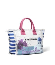 BRACCIALINI SUMMER Sac fourre-tout en toile avec imprimé Santorin - Sacs pour Femme - 2