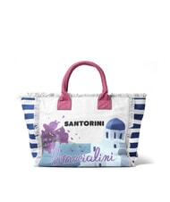 BRACCIALINI SUMMER Sac fourre-tout en toile avec imprimé Santorin - Sacs pour Femme - 3