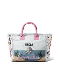 BRACCIALINI SUMMER Sac fourre-tout en toile avec imprimé Ibiza - Sacs pour Femme - 3