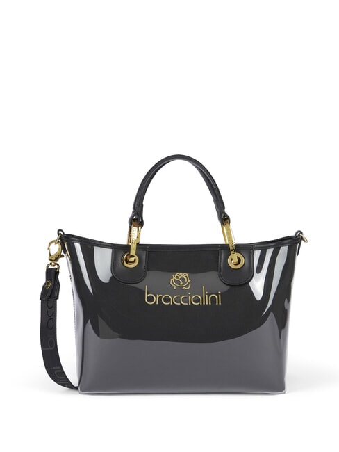 BETH JELLY Petit sac &agrave; main brillant avec pochette noir - Sacs pour Femme