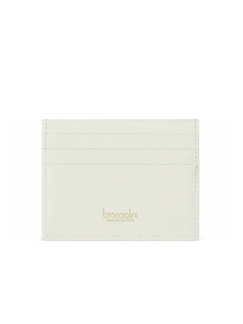 BASIC Porte-cartes plat en cuir blanc - Portefeuilles Femme