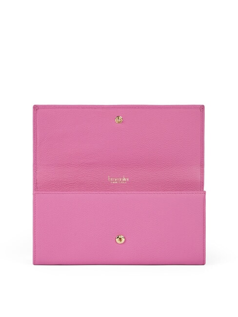 BASIC Portefeuille continental en cuir fuchsia - Portefeuilles Femme